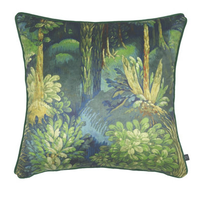 Prestigious Textiles Forbidden Forest Velvet Piped Feather Filled Cushion