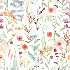 Pretty Flowers Wallpaper In Multicoloured