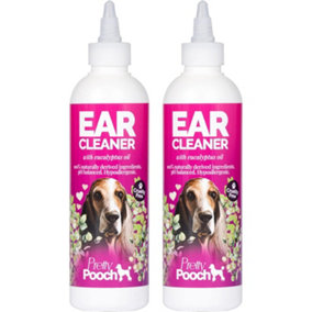 Pretty Pooch Dog Ear Cleaner - Cleans and Helps Reduce Itching & Head Shaking 2x 250ml