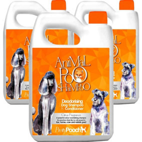 Pretty Pooch Fox Poo Dog Shampoo & Conditioner for Smelly Dogs - 6 Litres (Citrus Fragrance)