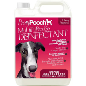 Pretty Pooch Multipurpose Disinfectant - Cleaner, Sanitiser, Deodoriser - Concentrated Formula - Cherry
