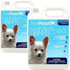 Pretty Pooch Multipurpose Disinfectant - Cleaner, Sanitiser, Deodoriser - Concentrated Formula - Fresh Linen x2