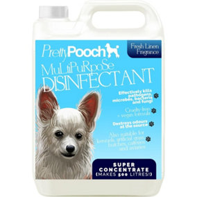 Pretty Pooch Multipurpose Disinfectant - Cleaner, Sanitiser, Deodoriser - Concentrated Formula - Fresh Linen