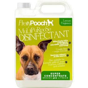 Pretty Pooch Multipurpose Disinfectant - Cleaner, Sanitiser, Deodoriser - Concentrated Formula - Lemon