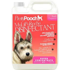 Pretty Pooch Multipurpose Disinfectant - Cleaner, Sanitiser, Deodoriser - Concentrated Formula - Peach