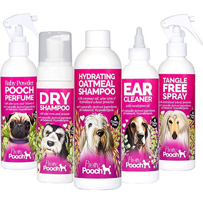Pretty Pooch The Ultimate Grooming Kit Set 250ml of Oatmeal Shampoo