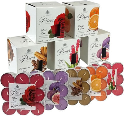 Price's Candles Scented Candle Jars & Tea Lights Box Set