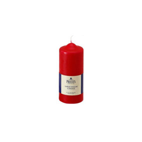 Price's Pillar Candle Red Unscented 6''