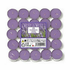 Prices Candles Aladnio Tealights (Pack Of 25) Lavender (18.5 x 15 x 18.5cm)