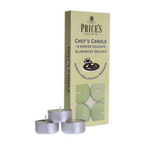 Prices Candles Chefs Tealights (Pack of 10) Green (One Size)