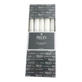 Prices Candles Venetian Candles (Pack of 10) White (One Size)