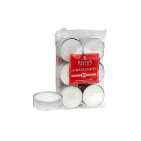 Prices Tea Lights (Pack Of 12) White (One Size)