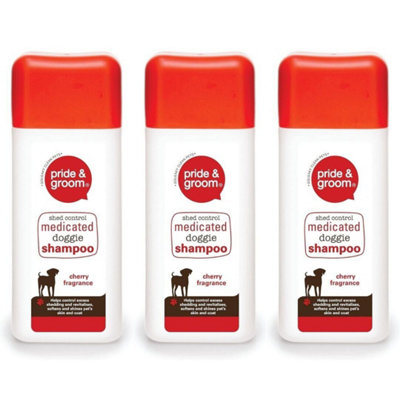 Pride & Groom Medicated Doggie Shampoo Cherry 300ml Pack of 3