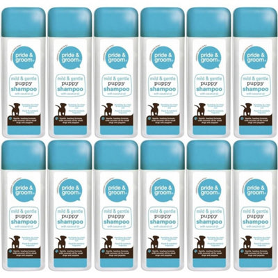 Pride & Groom Mild & Gentle Puppy Shampoo with Coconut Oil 300ml Pack of 12 Price Comparisons | Compare The Build