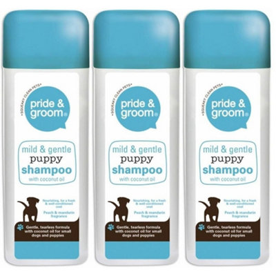 Pride & Groom Mild & Gentle Puppy Shampoo with Coconut Oil 300ml Pack of 3 Price Comparisons | Compare The Build