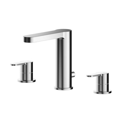 Pride Round Deck 3 Tap Hole Basin Mixer Tap & Pop Up Waste Chrome Balterley DIY at B&Q