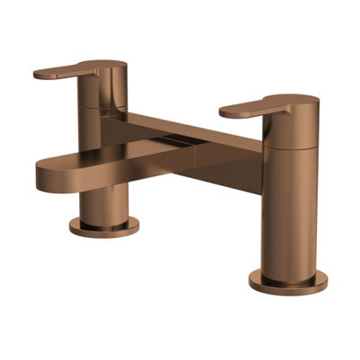 Pride Round Deck Mounted Bath Filler Tap - Brushed Bronze - Balterley