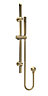 Pride Round Slide Rail Shower Kit with Outlet Elbow - Brushed Brass - Balterley