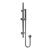 Pride Round Slider Rail Kit with Outlet Elbow - Brushed Pewter - Balterley