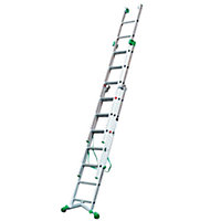 PRIMA Aluminium Industrial Combination Ladder - 2.64m Closed