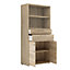 Prima Bookcase 2 Shelves With 2 Drawers And 2 Doors In Oak