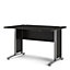 Prima Desk 120 cm in Black woodgrain with Silver grey steel legs