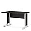 Prima Desk 120 cm in Black woodgrain with White legs