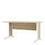 Prima Desk 150 cm in Oak with White legs
