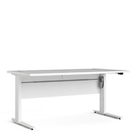 Prima Desk 150 cm in White with Height adjustable legs with electric control in White