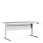 Prima Desk 150 cm in White with Height adjustable legs with electric control in White
