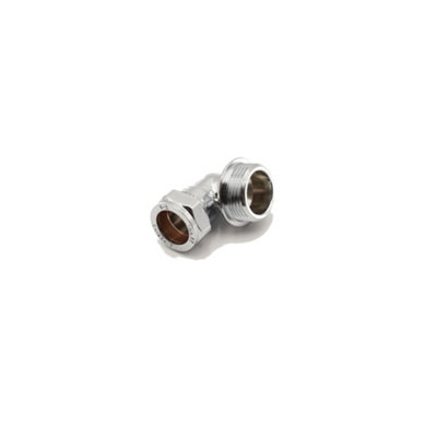 Prima Plus Chrome Compression Elbow 22mm x 1" Male (Pack of 10) Price Comparisons | Compare The Build