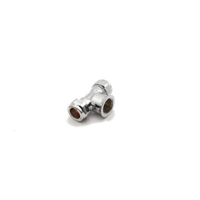 Prima Plus Chrome Female Iron Centre Tee 15mm x 15mm x 1/2"Fi