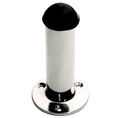Prima Polished Nickel Cylinder Door Stop - 3 Inches | DIY at B&Q