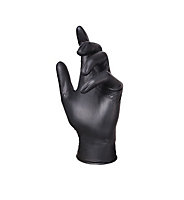 Prime Black Nitrile Protective Disposable Gloves Powder Latex Free 100Pcs