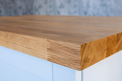 Prime Oak Worktop 3m x 620mm x 38mm - Premium Solid Wood Kitchen ...