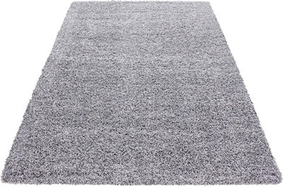 PRIME PLUS EXTRA THICK HEAVY 5CM PILE SOFT SHAGGY RUGS MODERN AREA RUGS BEDROOM HALL RUGS (Light Grey, 120 x 170cm)