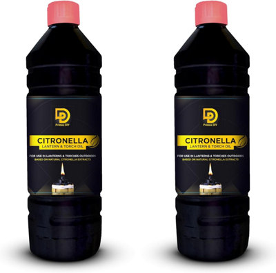 Primes DIY Citronella Lantern Torch and Lamp Oil In 2L Oil for Garden Burners Tiki Torches Insect Repelling Smokeless 2 Litre