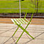 Primrose 2 Seater Garden Patio Metal Garden Furniture Outdoor Dining Bistro Set in Lime Green