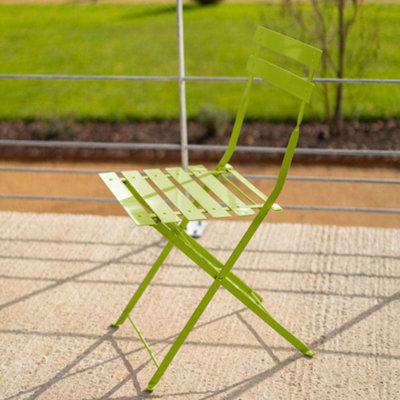 Lime green store outdoor chair