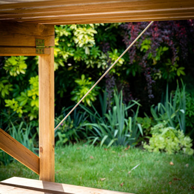 Primrose 2 Tier Collapsible Wooden Garden Greenhouse Staging 1.22m