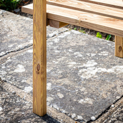 Primrose 2 Tier Easy Store Treated Pine Wooden Garden Greenhouse Staging 1.22m - 5