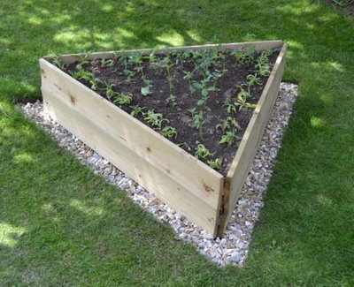 Primrose 2-Tier Wooden Timber Triangle  Raised Grow Bed - L90cm x H30cm