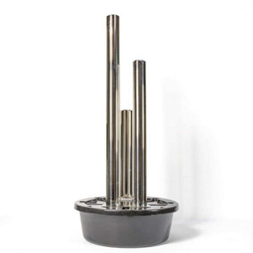 Primrose 3 Polished Tubes Stainless Steel Metal Water Feature with Lights Indoor Outdoor  H121cm