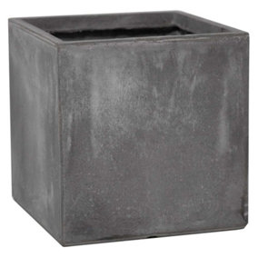 Primrose 30cm Fibrecotta Medium Cement Cube Pot Planter