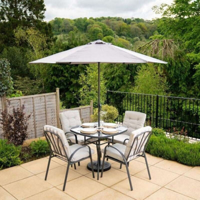 Grey 4 best sale seater garden furniture