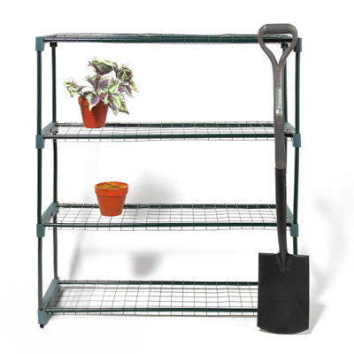 Primrose 4-Tier Steel Garden Greenhouse Staging Green 1.07m - 3