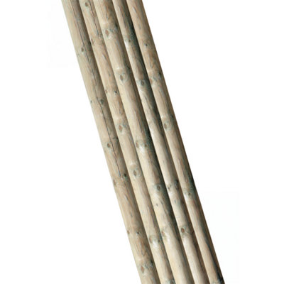 Primrose 4m Tall Wooden Sail Shade Pole with Eyebolt Screw Fixture for Sun Sail - 12cm