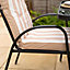 Primrose 6 Seater Garden Furniture Dining Set with Reversible Cushions and Crank Parasol in Beige