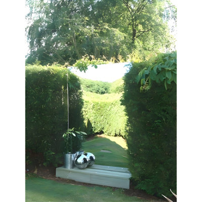 Primrose Acrylic Non Shatter Outdoor Wall Mounted Rectangular Silver Garden Illusion Mirror 182cm x 75cm