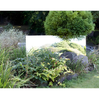 Primrose Acrylic Non Shatter Outdoor Wall Mounted Rectangular Silver Garden Illusion Mirror 182cm x 75cm